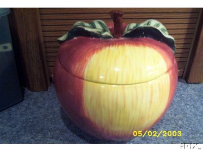 Clay Art Apple Medley Cookie Jar 
